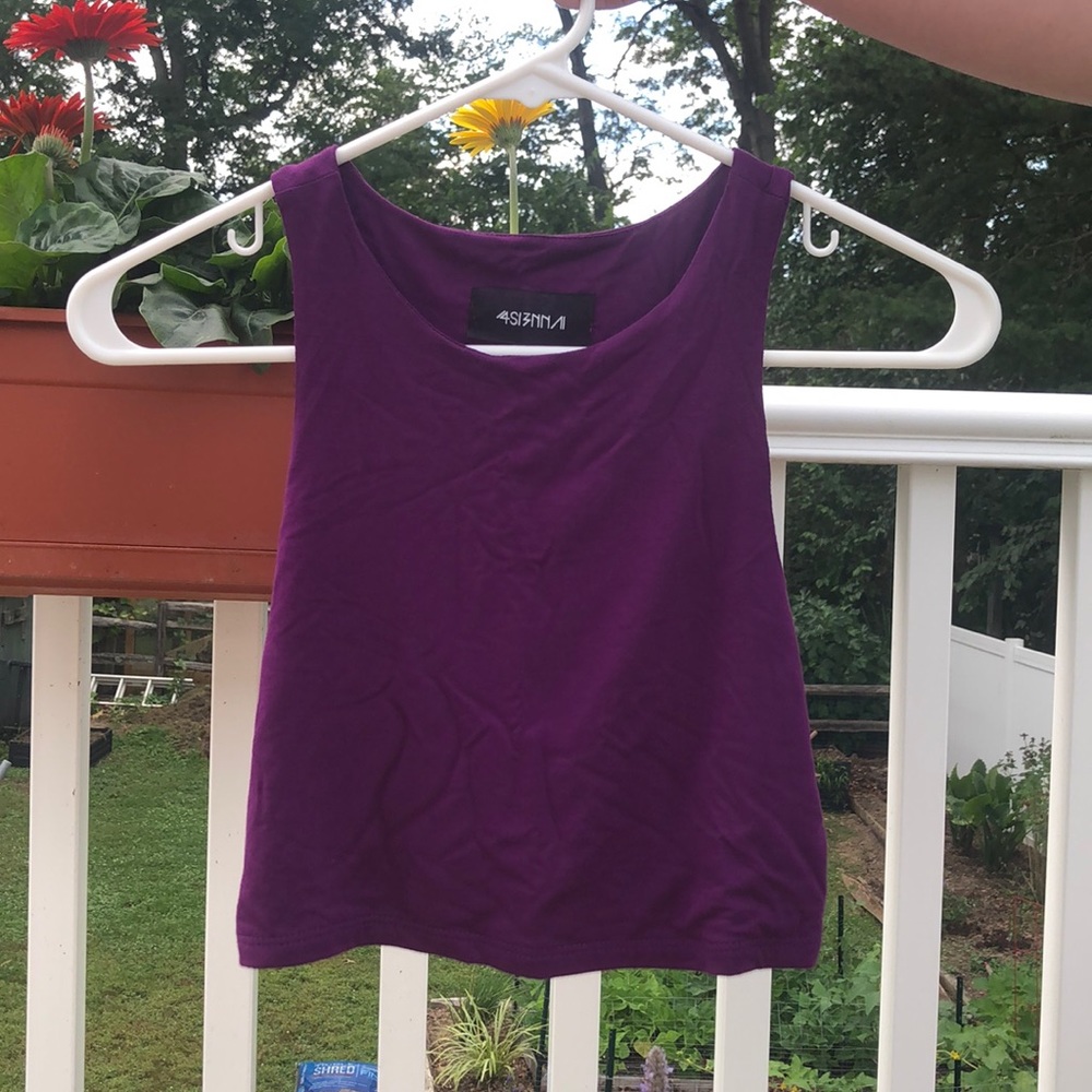 Purple Crop Top Tank